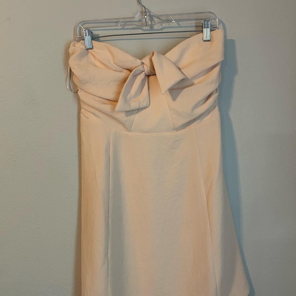 Women’s Sezane Dress Robe Ondine nude pink Short Dress US 10 FR 42 Designer - Picture 3 of 9